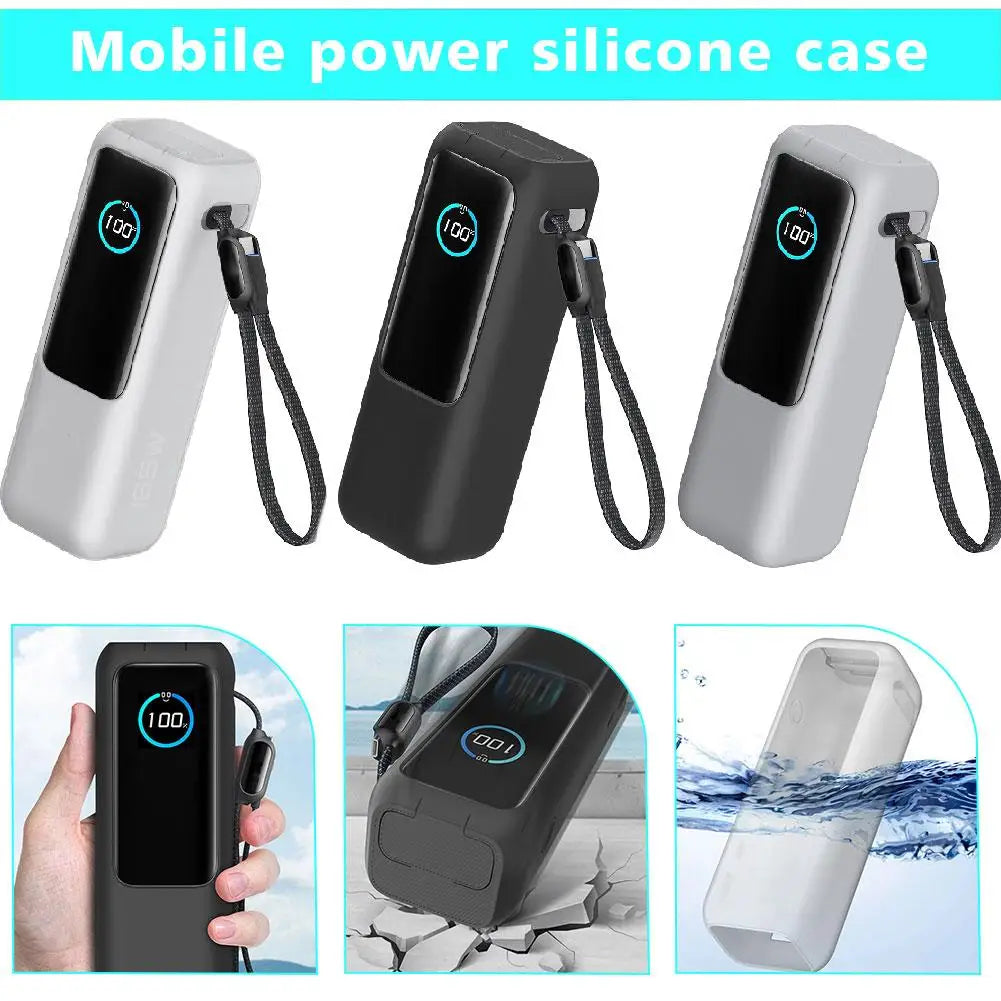 Silicone Case for Anker Zolo 165W Power Bank | Protective Travel Cover with Carrying Lanyard