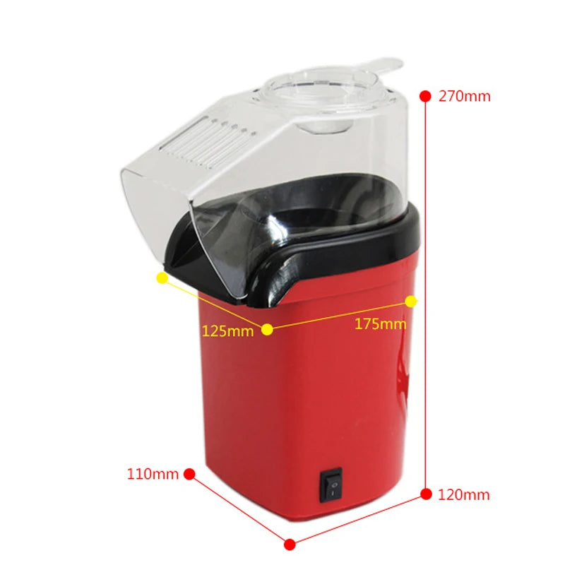 Home Electric Corn Popcorn Maker | Automatic Mini Hot Air Popcorn Machine for Kitchen