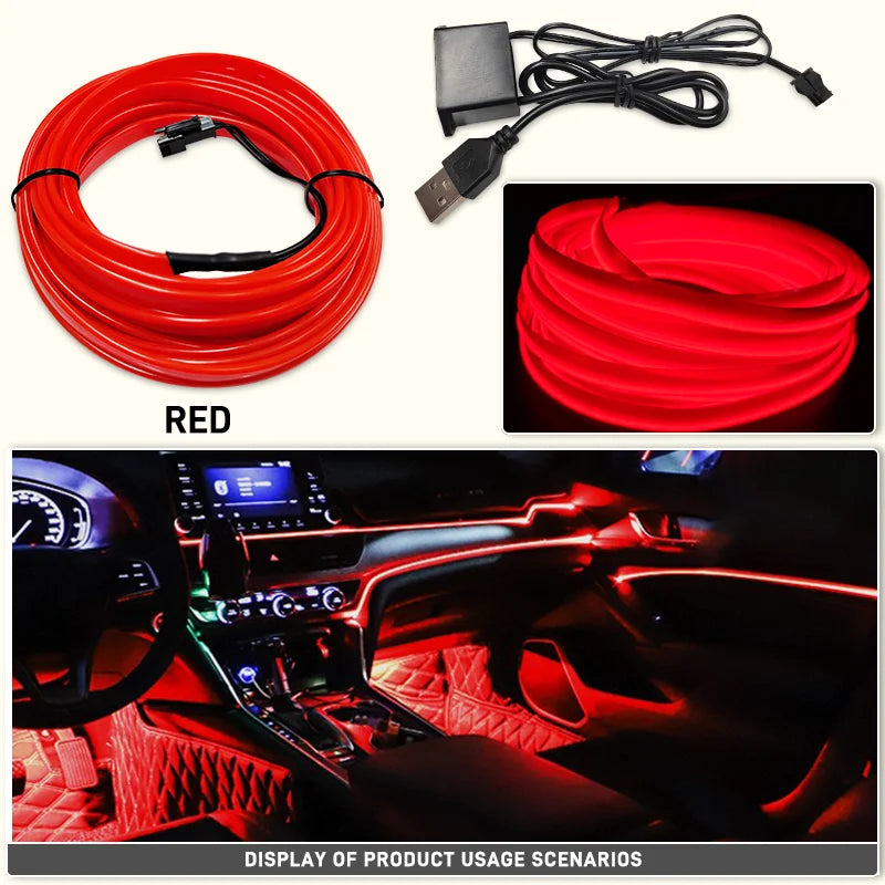 1-5m LED Decorative Light – Flexible Neon Strip with USB