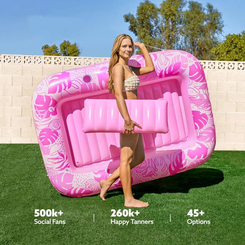 Thickened Oversized Inflatable Pool Float Air Mattress Double Person Floating Lounge Bed