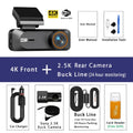 Maxtoss Ultra HD 4K Dual Camera Portable Car DVR | WiFi Dash Cam with ADAS & GPS Tracking