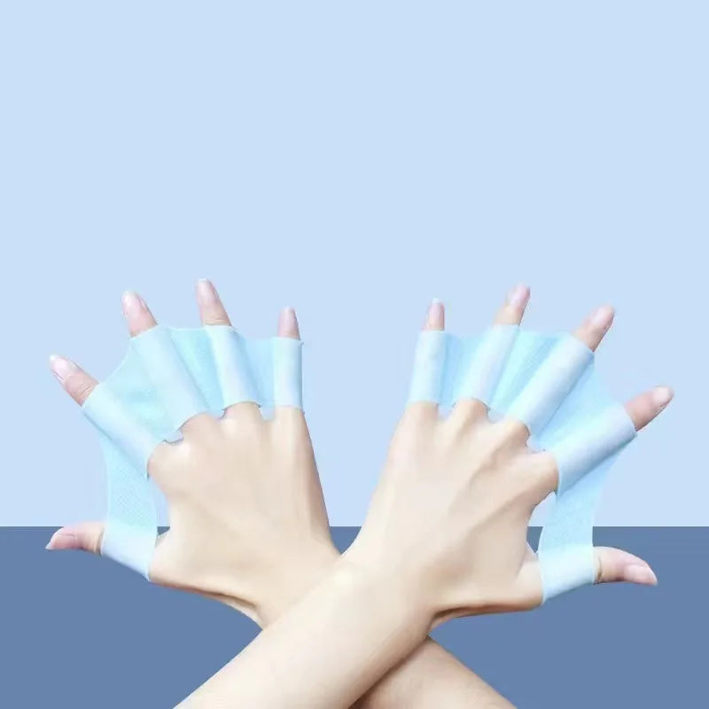 Summer Silicone Swimming Hand Fins for Swimmers