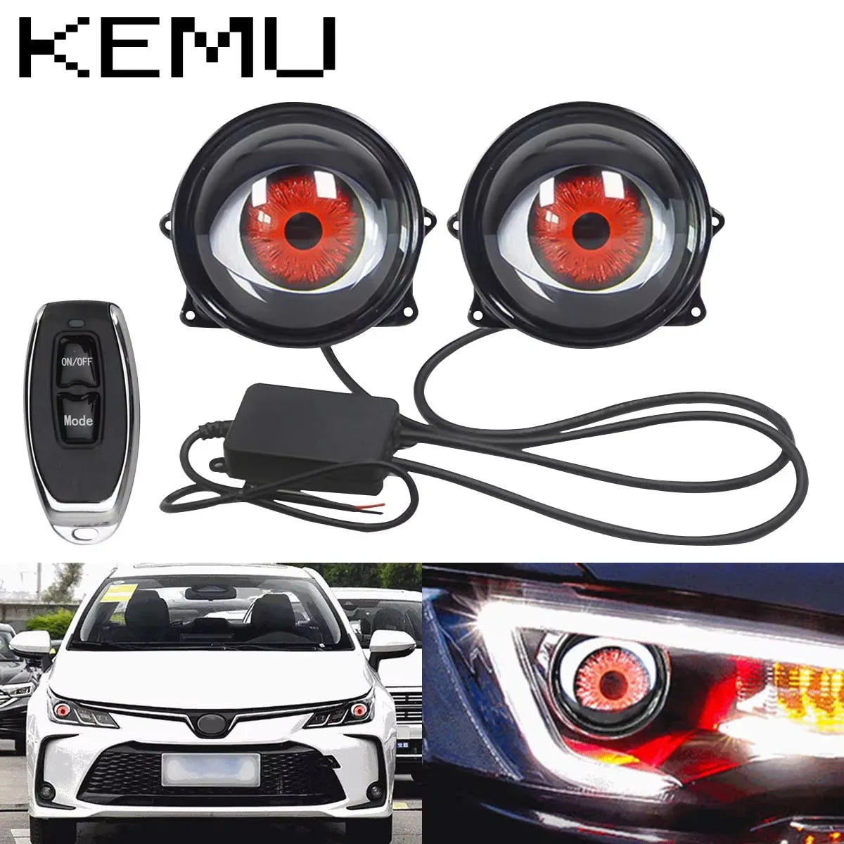 3-inch Devil Eye LED Headlight Kit – Dynamic Demon Eye Retrofit