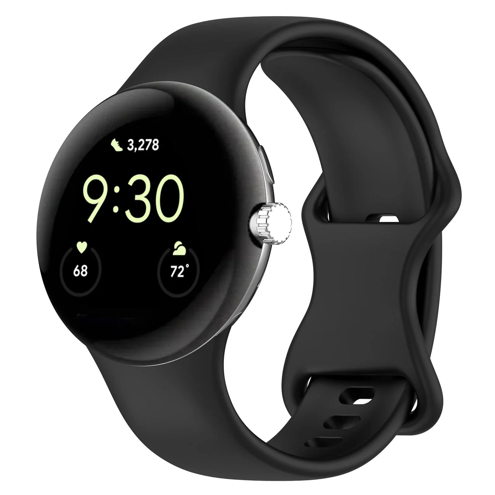Premium Silicone Strap for Google Pixel Watch 4/3/2/1 | Soft Sport Replacement Band (41mm/45mm)