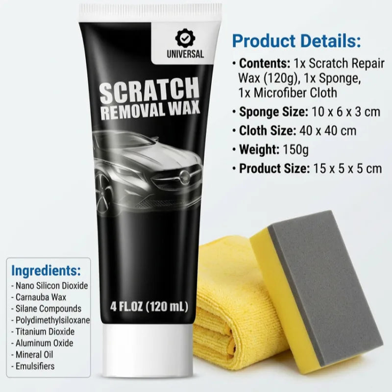 Car Scratch Repair Kit Professional Paint Care Deep Wax Restoration Set