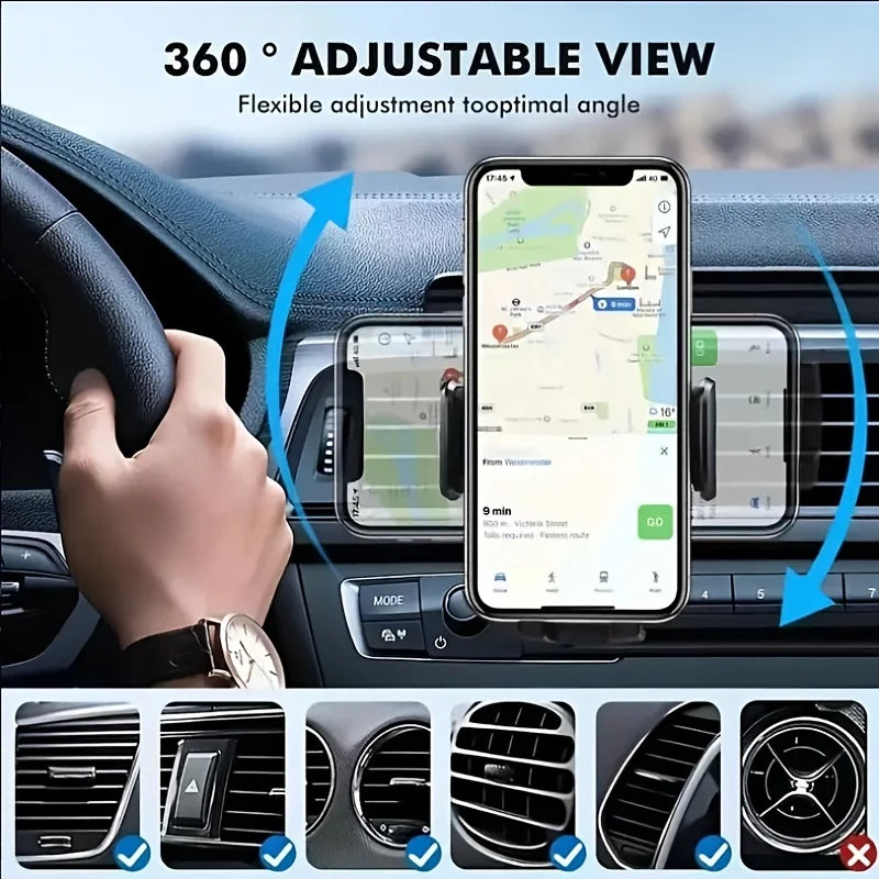 Universal Car Air Vent Phone Holder Mount | Stable Gravity Support for 4.7–6.7 Inch Smartphones