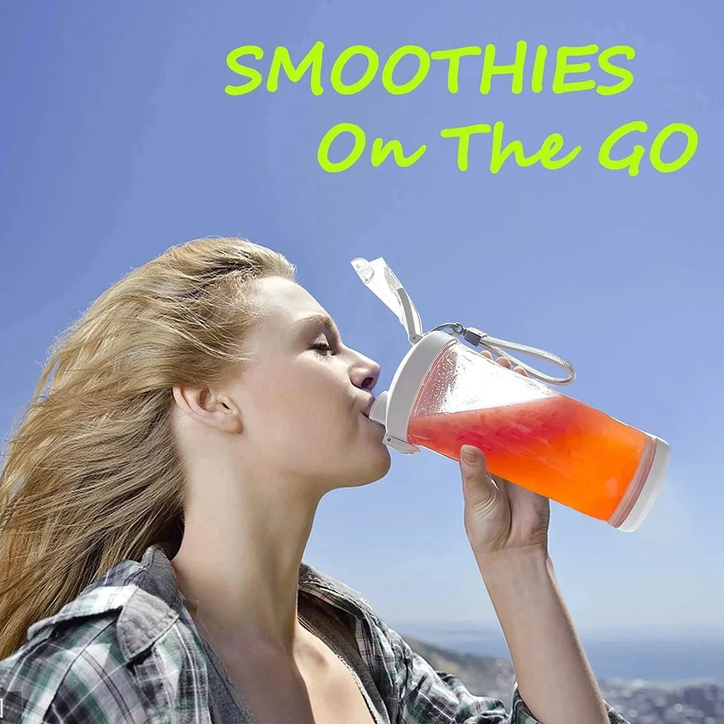 Portable Electric Juicer Blender | USB Rechargeable 600ML Household Fruit Mixer