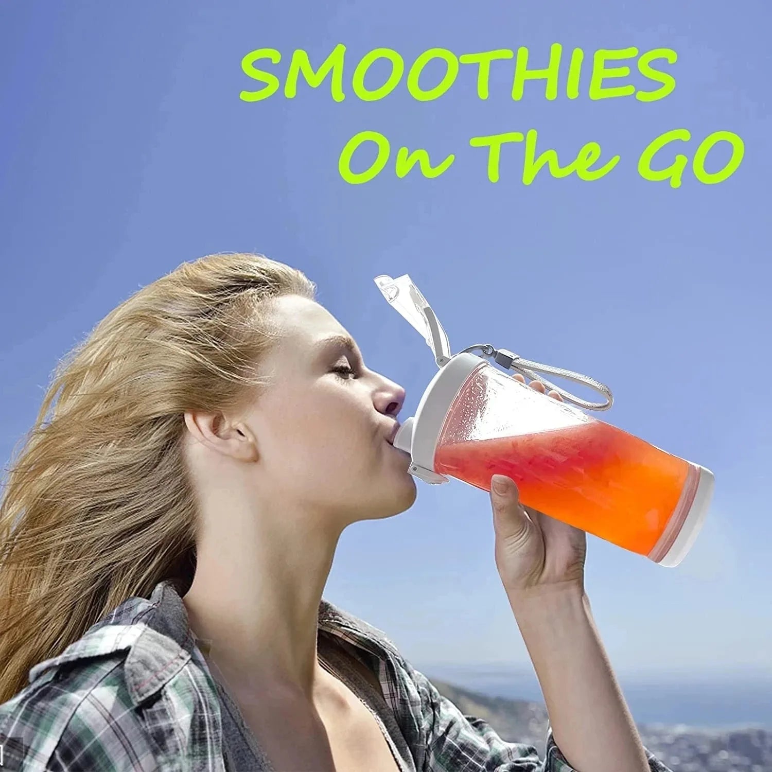 Portable Electric Juicer Blender | USB Rechargeable 600ML Household Fruit Mixer