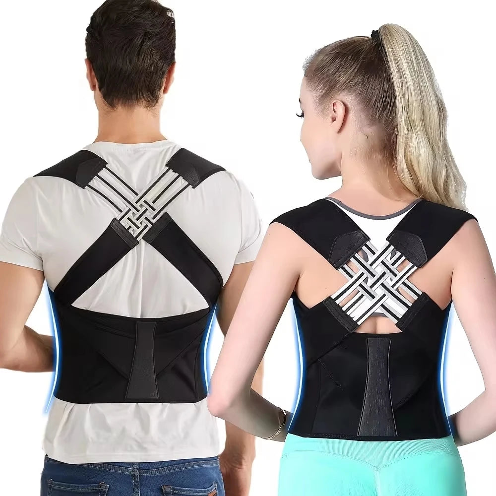 Back Brace Posture Corrector for Women & Men | Adjustable Lumbar Support & Shoulder Alignment Belt