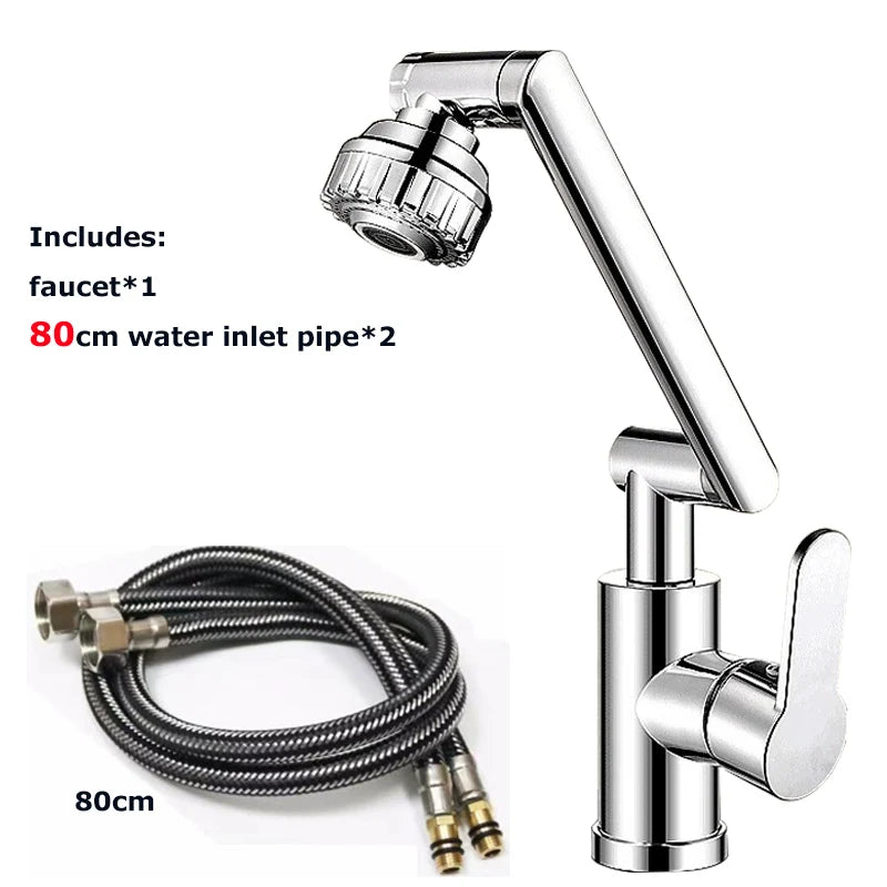 Universal Rotating Basin Faucet Multi-Function Booster Hot & Cold Wash Basin Tap