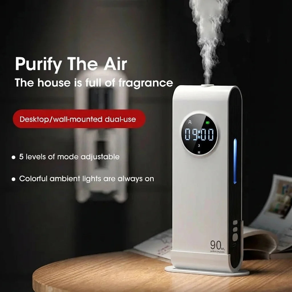 Essential Oil Diffuser | Rechargeable Automatic Sensor Aromatherapy Machine with Night Light