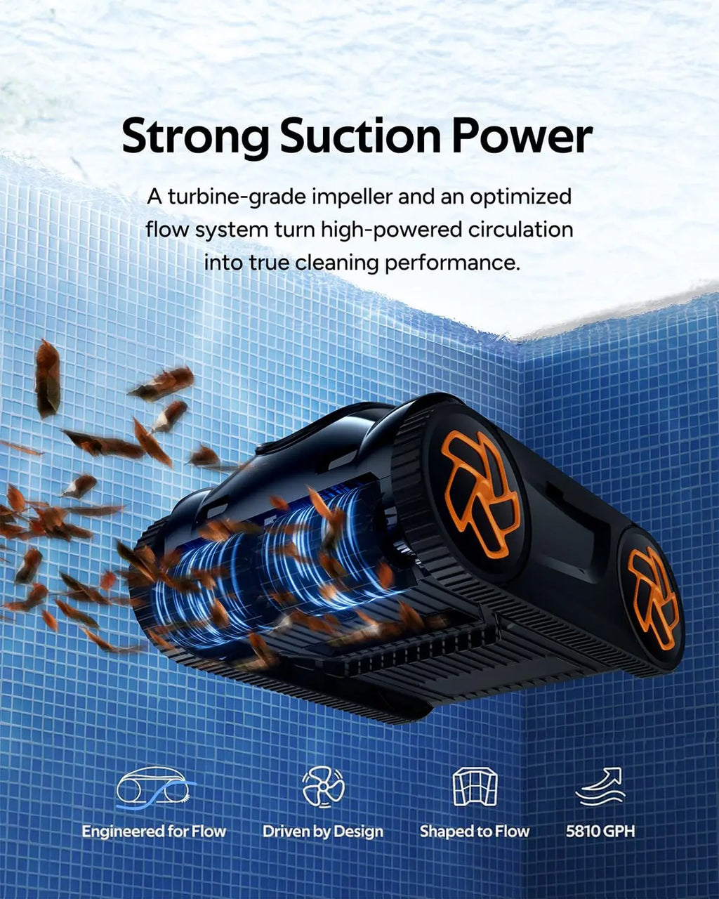 4-in-1 Cordless Robotic Pool Cleaner – Smart App Control Vacuum