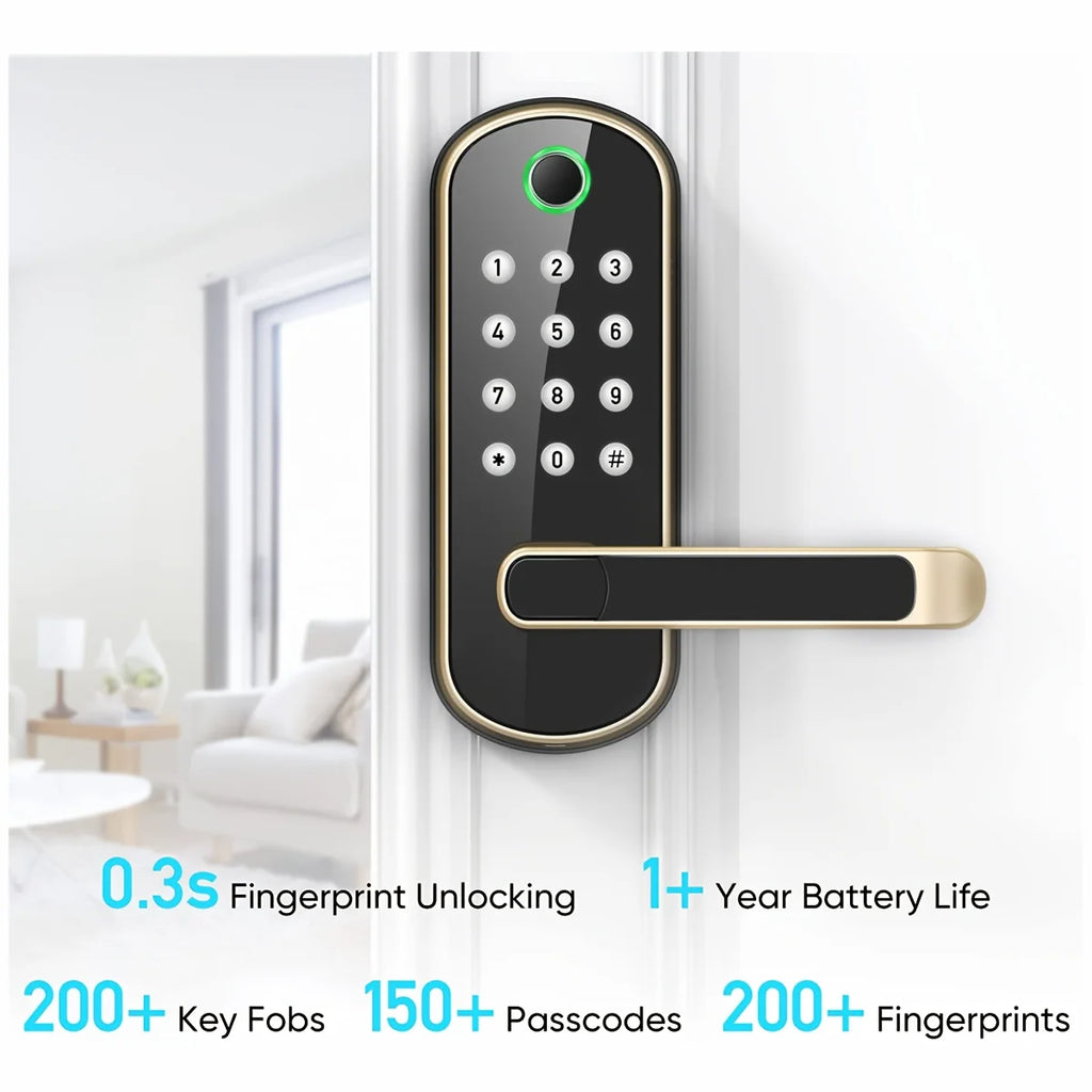 Smart Fingerprint Door Lock with App Remote Control