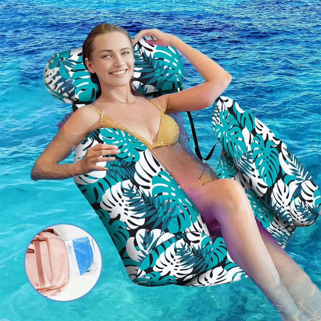 Inflatable Pool Float Hammock – 4-in-1 Lounge Chair & Floating Cushion