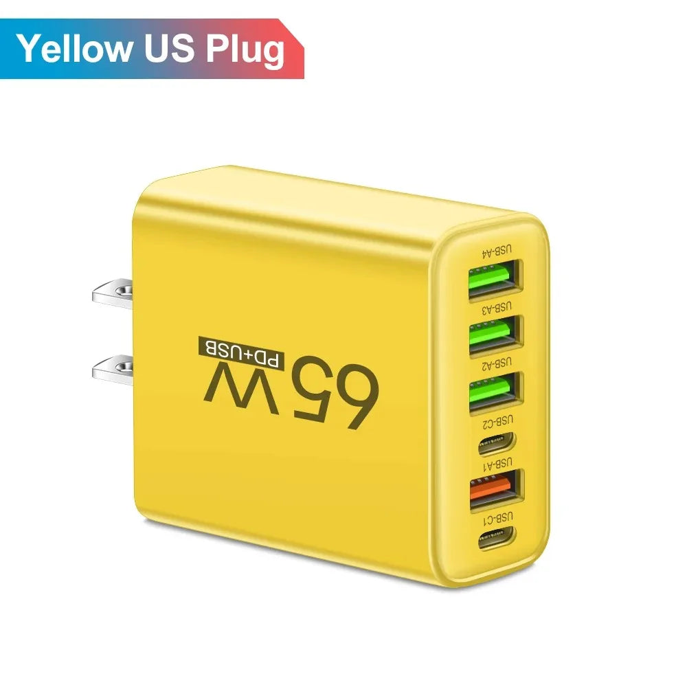 65W Multi-Port USB-C Fast Charger (EU/US)