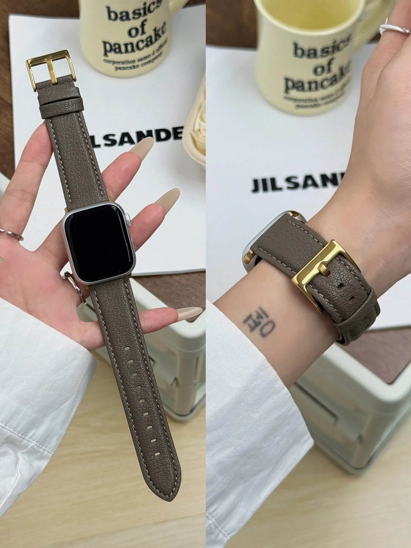 Genuine Leather Loop Band for Apple Watch | Slim Elegant Replacement Strap for Series 1-11, SE & Ultra (38mm - 49mm)