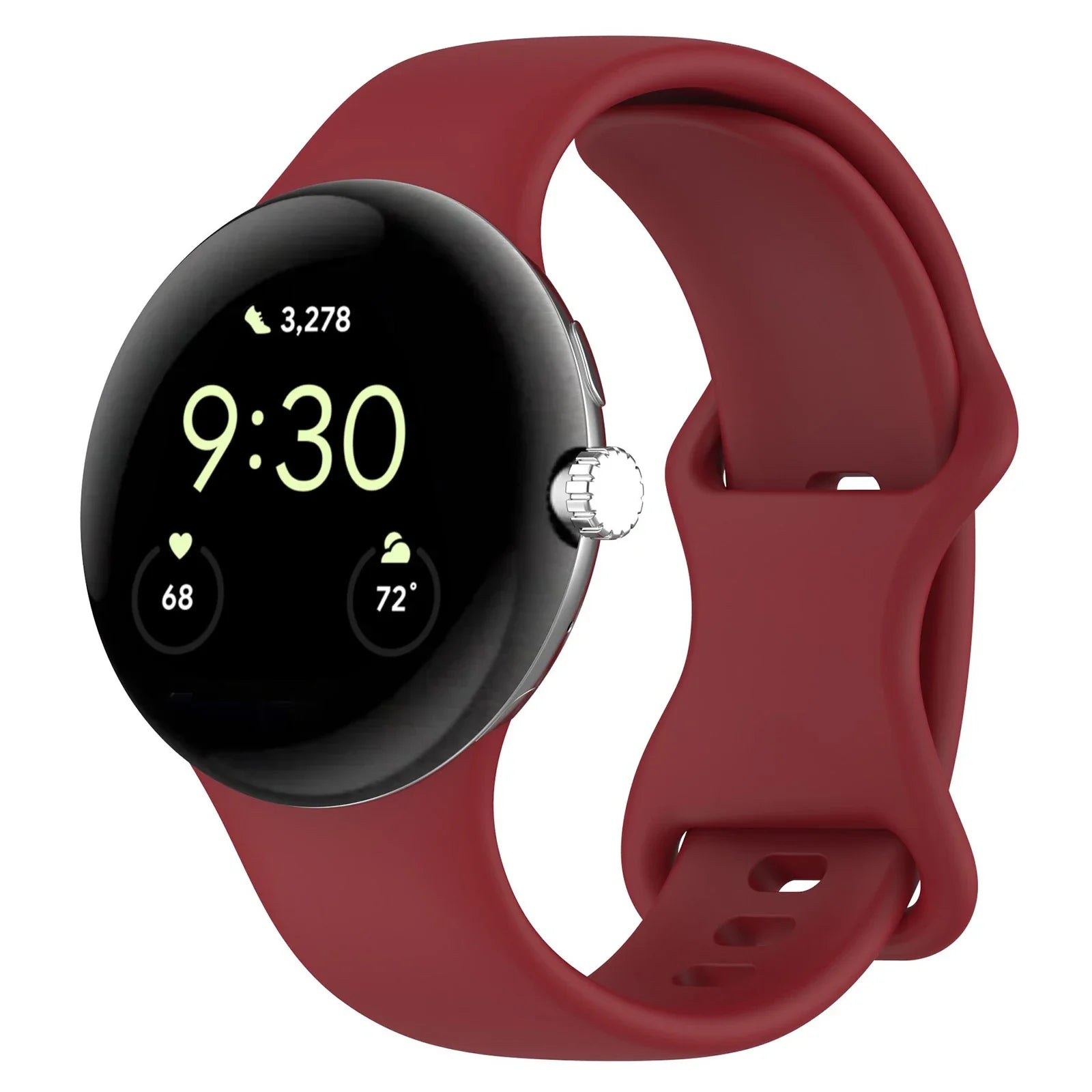 Premium Silicone Strap for Google Pixel Watch 4/3/2/1 | Soft Sport Replacement Band (41mm/45mm)