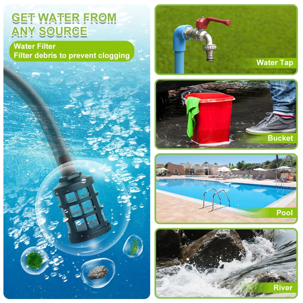 HIPPCRON High Pressure 6-in-1 Car Wash Water Gun – Portable Electric Cleaning Tool