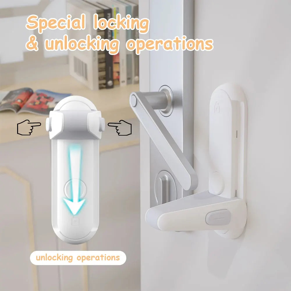 Baby Proofing Door Lever Lock | Childproof Door Handle Safety Lock