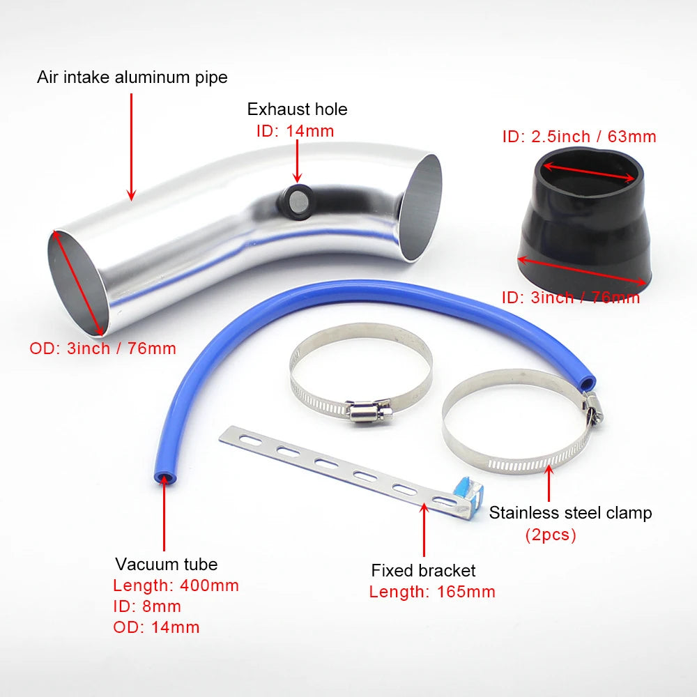 76mm Car Air Intake Kit with Mushroom Filter