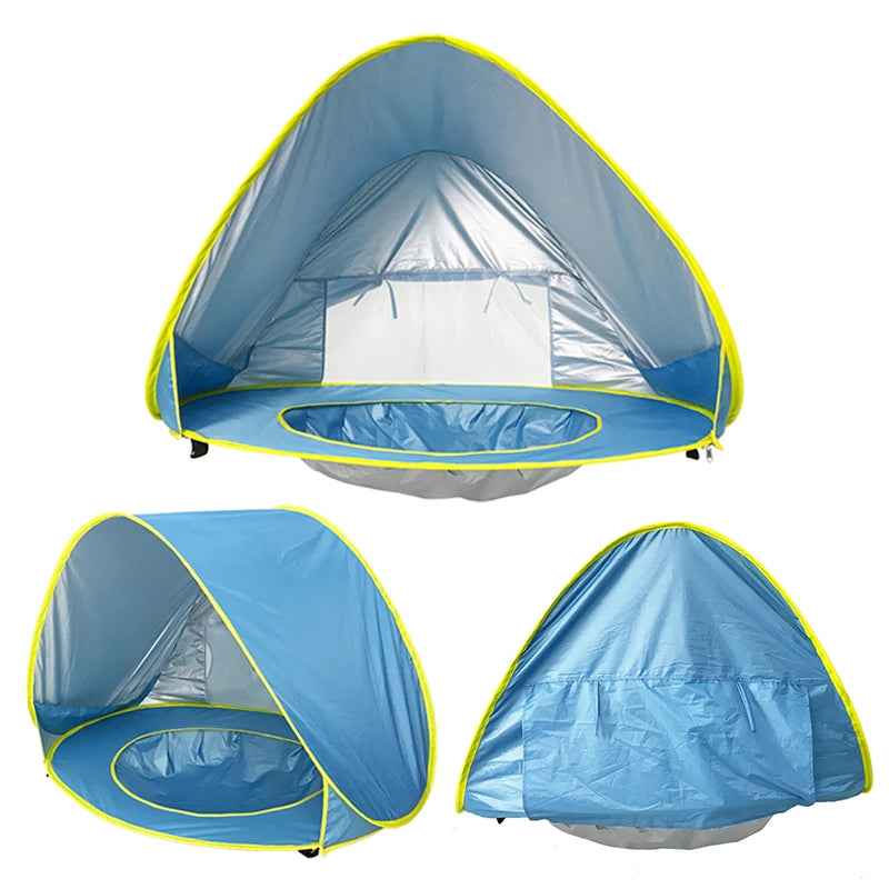 Baby Beach Tent with Mini Pool UV Protection Pop Up Sun Shelter