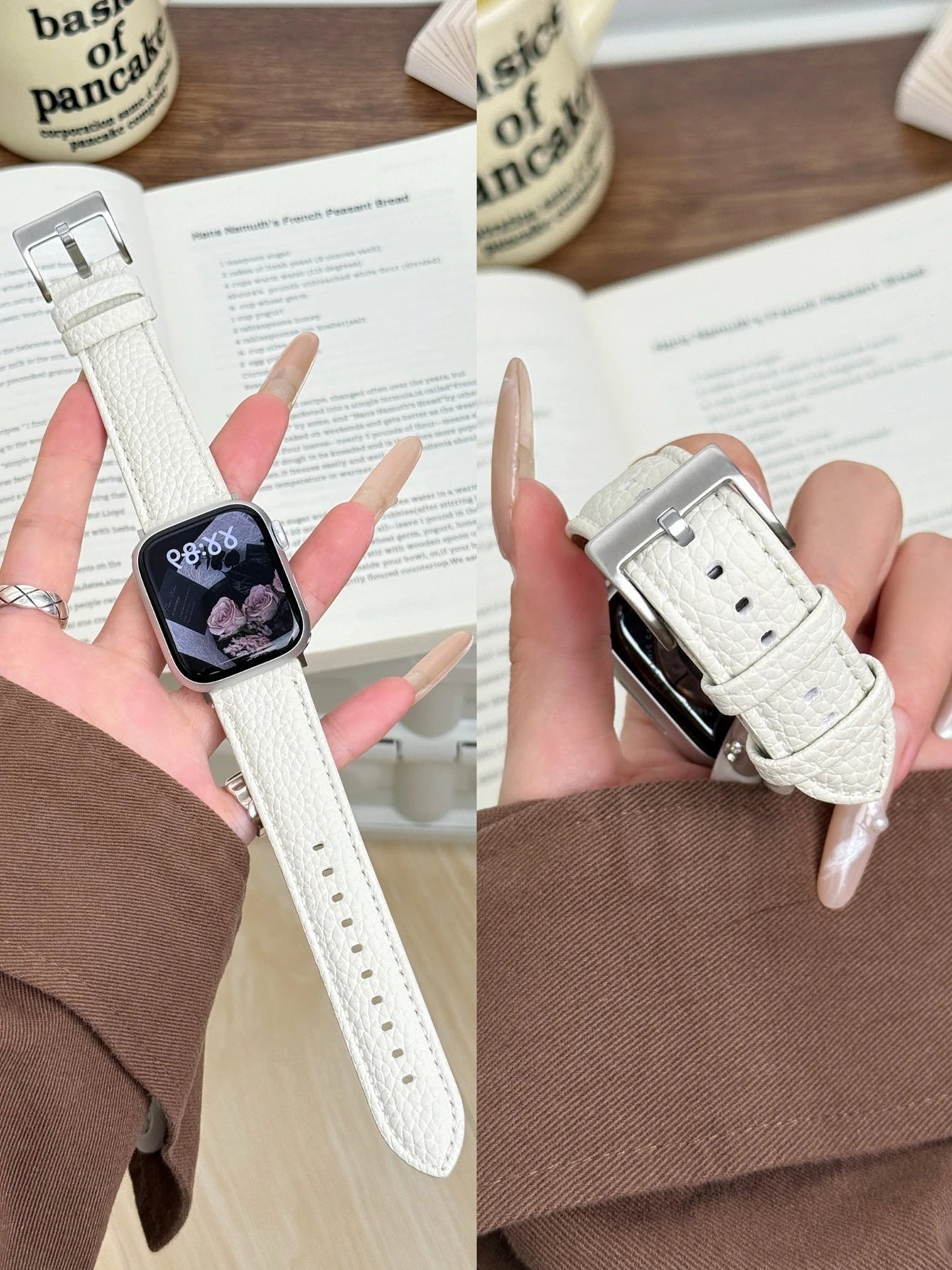 Genuine Leather Loop Band for Apple Watch | Slim Elegant Replacement Strap for Series 1-11, SE & Ultra (38mm - 49mm)