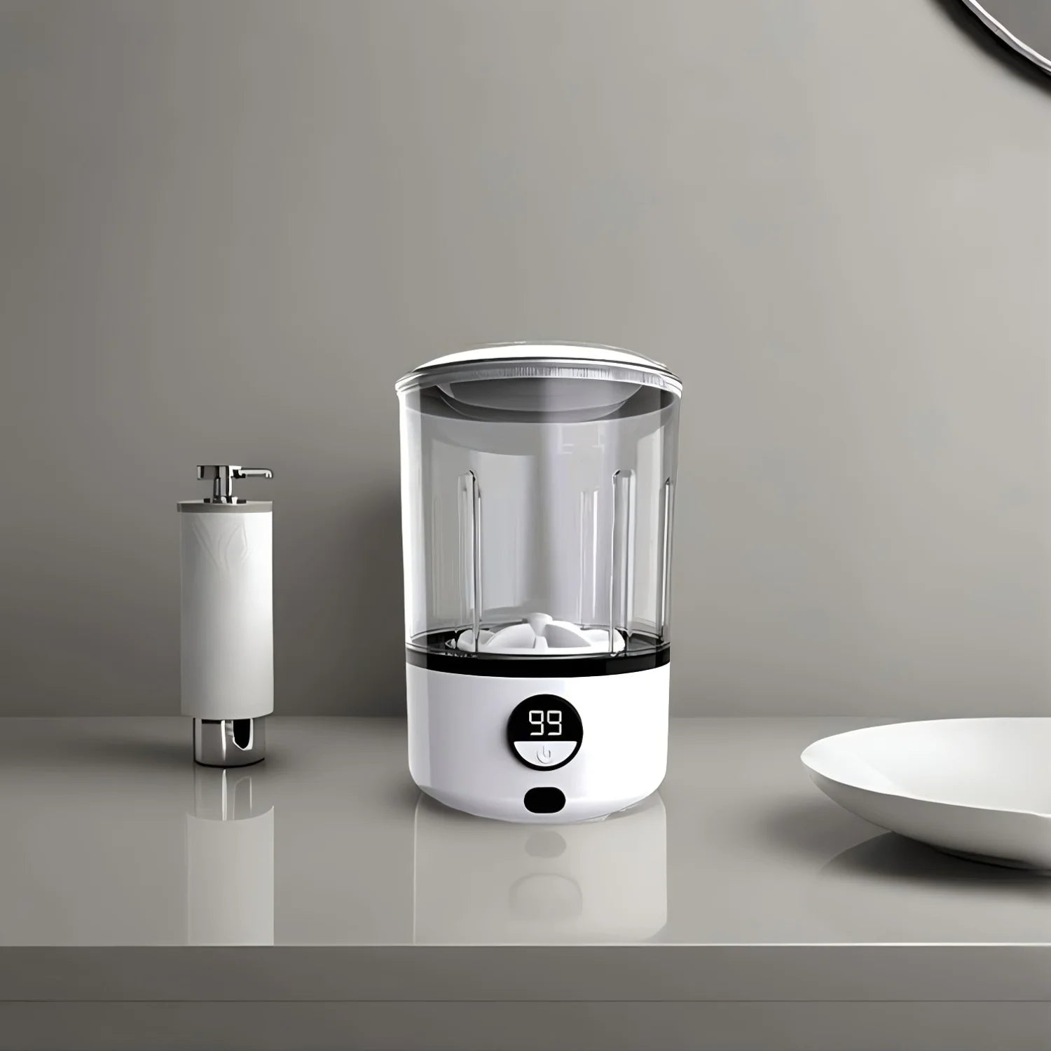 2L Wireless Mini Portable Washing Machine | 2000mAh Rechargeable Desktop Washer Cup for Underwear & Socks
