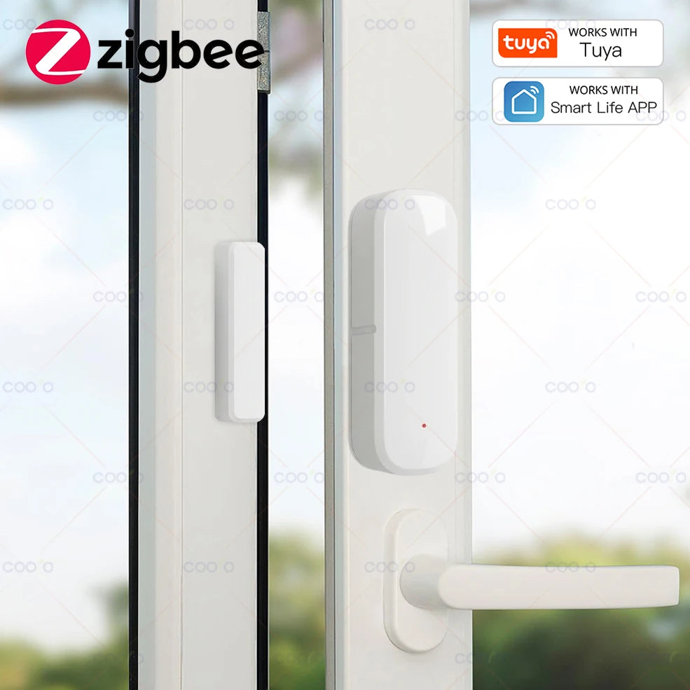 Tuya Zigbee Door Sensor Window Contact Sensor | Smart Home Security Open/Closed Detector for Smart Life