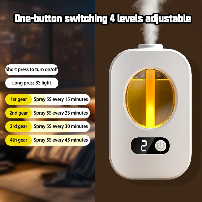 Automatic Air Freshener Diffuser | Rechargeable Wall-Mounted & Desktop Aromatherapy Dispenser