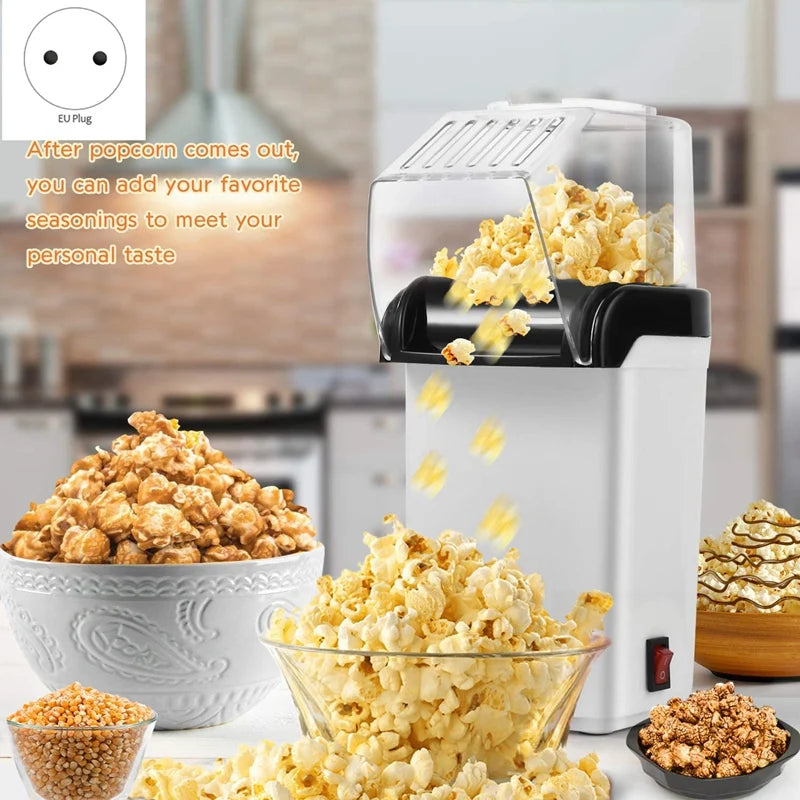 Home Electric Corn Popcorn Maker | Automatic Mini Hot Air Popcorn Machine for Kitchen