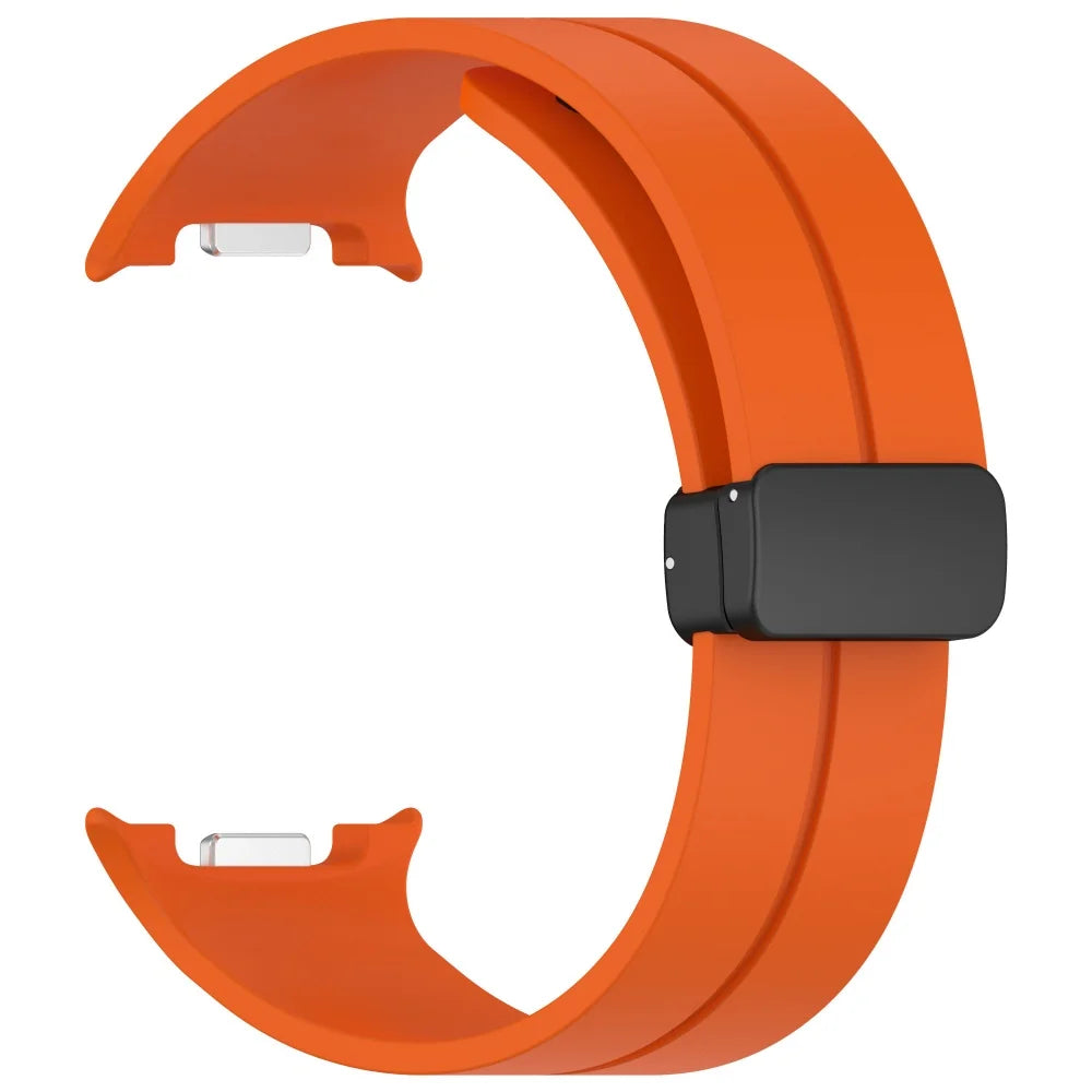 Samsung Galaxy Watch Magnetic Silicone Sport Band | Premium D-Buckle Strap for Galaxy Watch Series (40mm, 44mm, 46mm)