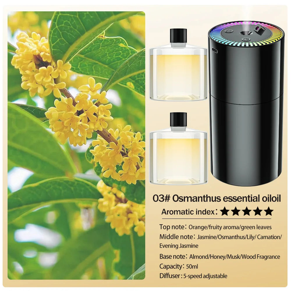 Rechargeable 7 color light Star Light 5 speed portable car Aromatherapy machine Essential oil diffuser Home Air Purifier Pro