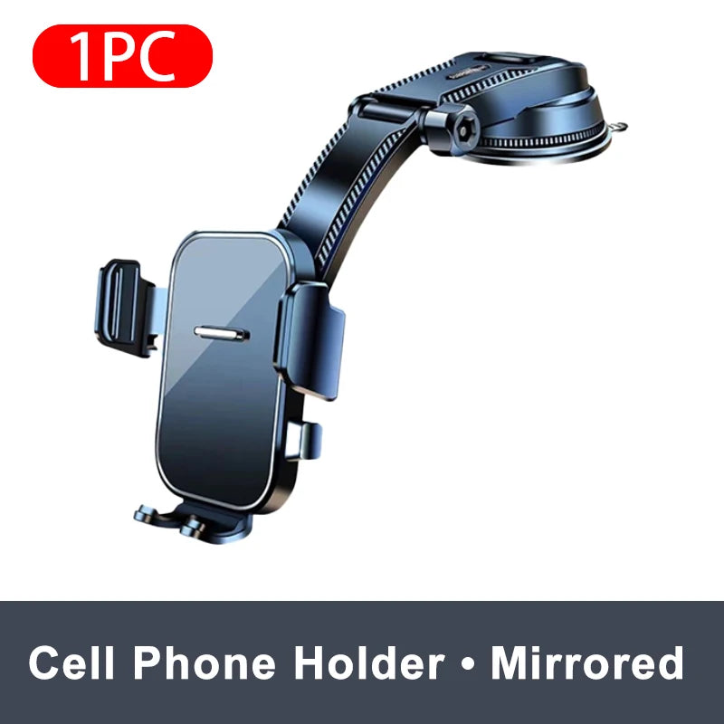 SEAMETAL Universal Car Dashboard Phone Holder | Adjustable Long Arm Suction Cup GPS Bracket