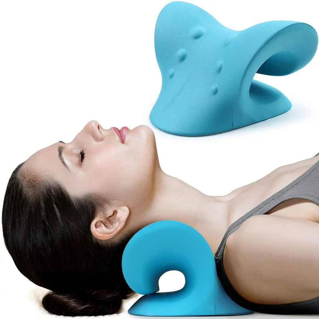 Neck and Shoulder Relaxer | Cervical Traction Pillow Device for Pain Relief & Alignment