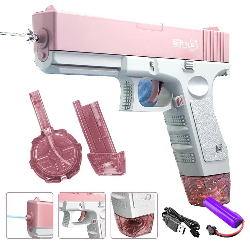 Electric Water Guns for Adults & Kids | Powerful Squirt Summer Outdoor Beach Blaster Toy