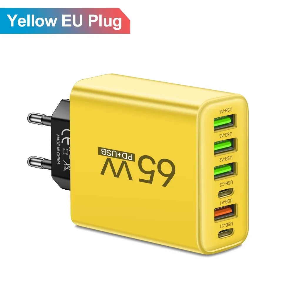 65W Multi-Port USB-C Fast Charger (EU/US)
