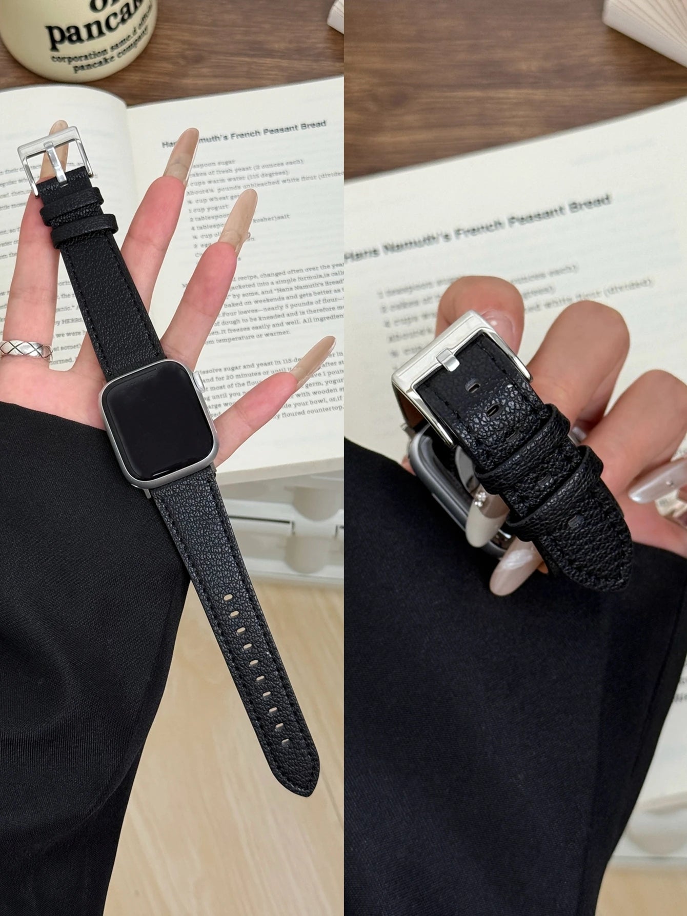 Genuine Leather Loop Band for Apple Watch | Slim Elegant Replacement Strap for Series 1-11, SE & Ultra (38mm - 49mm)
