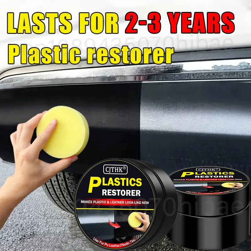 Car Plastic & Leather Restorer | Back-to-Black High Gloss Polish & Protective Coating