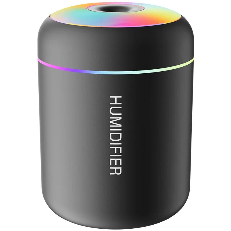 180ml Mini Air Humidifier | USB Portable Essential Oil Diffuser with RGB Atmosphere Light for Car & Bedroom