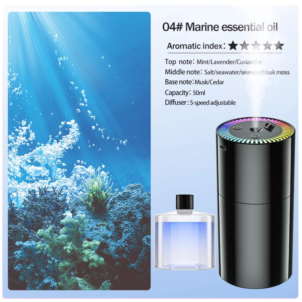 Rechargeable 7 color light Star Light 5 speed portable car Aromatherapy machine Essential oil diffuser Home Air Purifier Pro