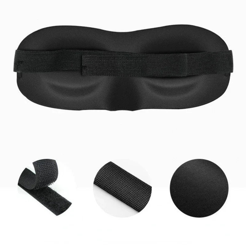 3D Sleeping Mask & Eyepatch | Light-Blocking Soft Padded Sleep Mask for Deep Rest & Relaxation
