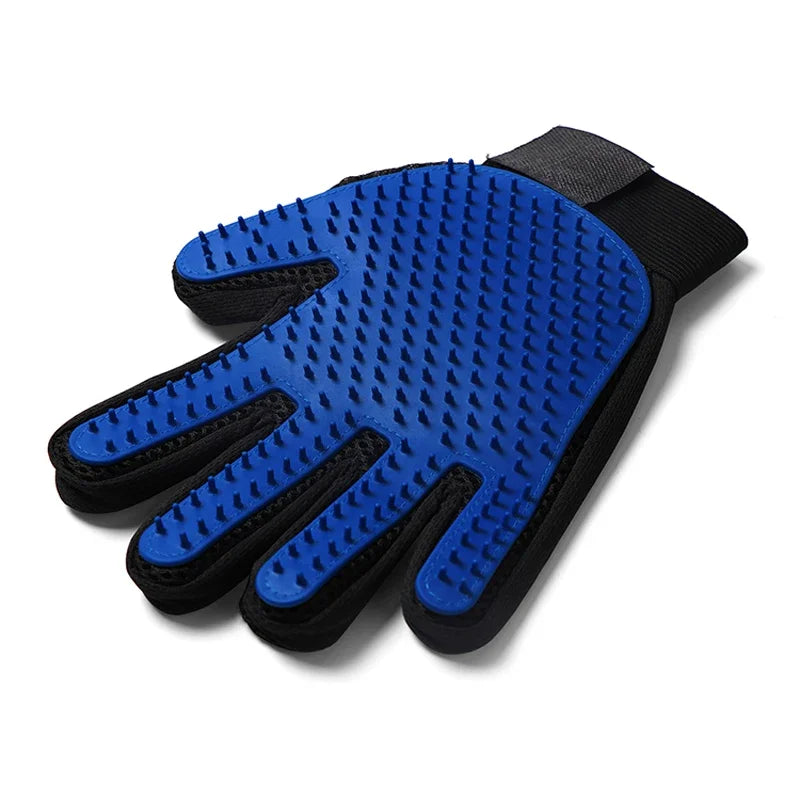 Silicone Pet Grooming Gloves – Hair Brush & Remover for Dogs & Cats