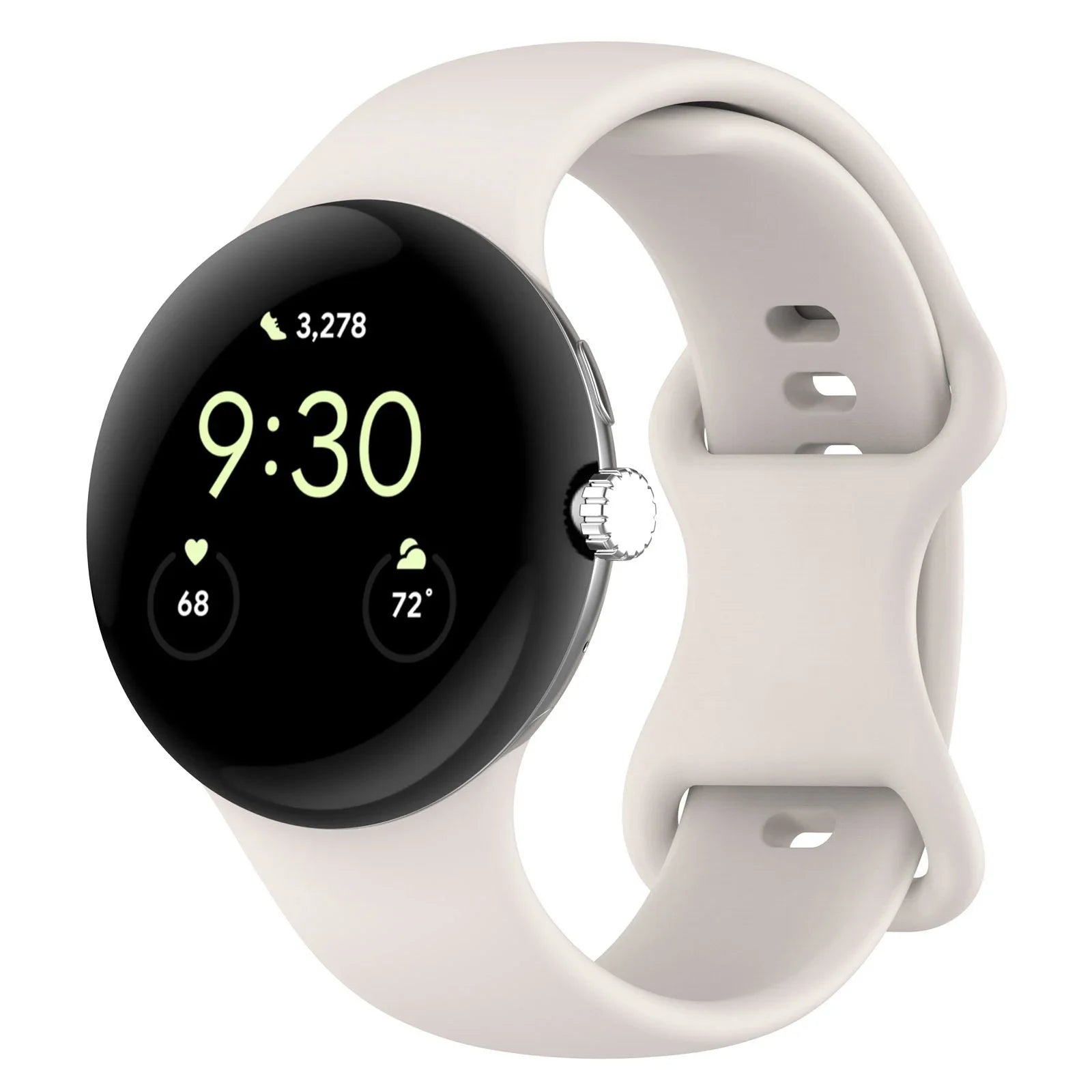 Premium Silicone Strap for Google Pixel Watch 4/3/2/1 | Soft Sport Replacement Band (41mm/45mm)