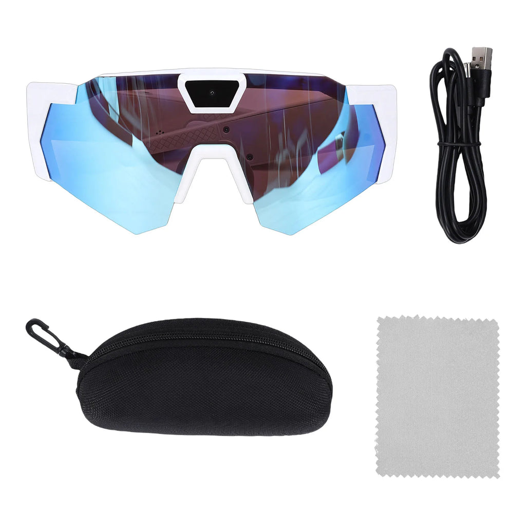POV Video Recording Sports Sunglasses | 4K 12MP HD 1080P Camera Eyewear for Cycling, Hiking & Baseball