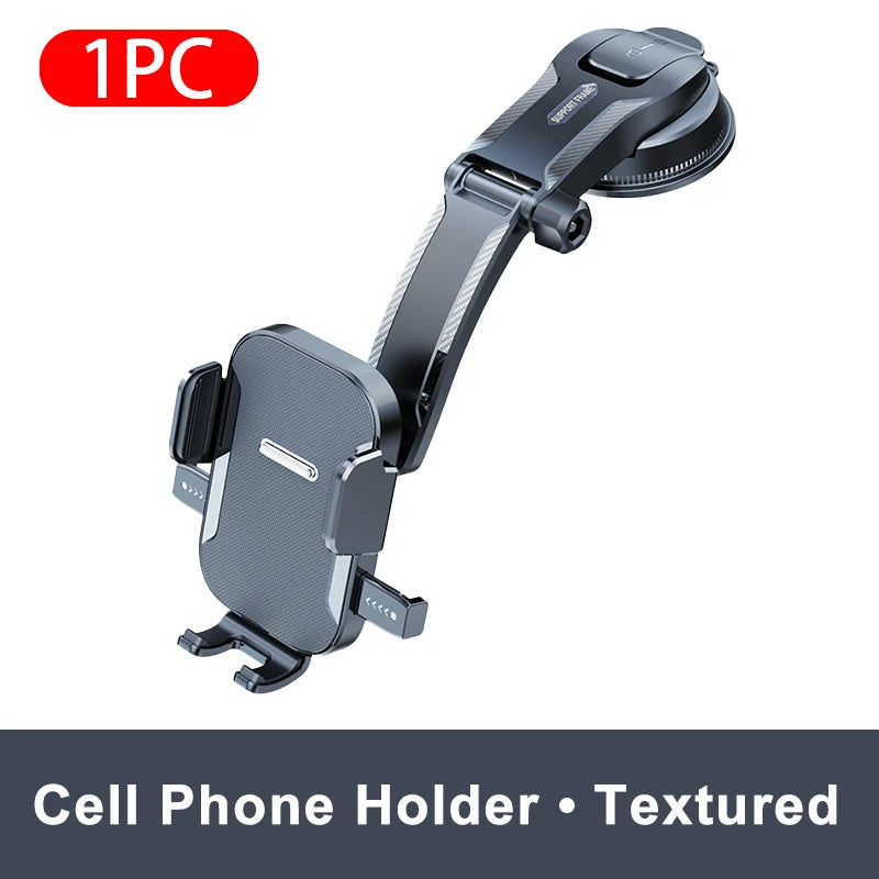 SEAMETAL Universal Car Dashboard Phone Holder | Adjustable Long Arm Suction Cup GPS Bracket