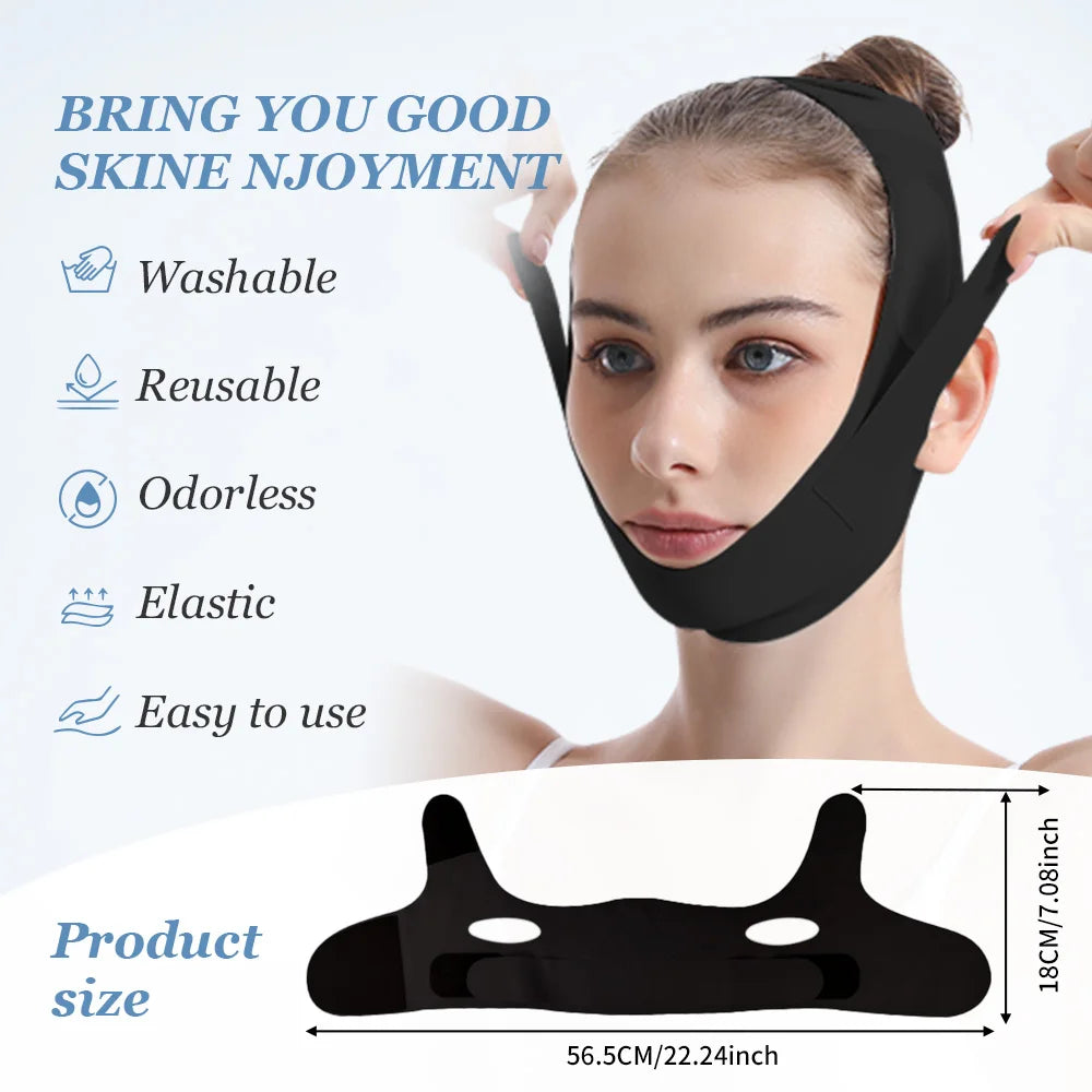 YEADMAL Reusable V-Line Lifting Chin Strap for Sleeping | Adjustable Face Lift Belt & Double Chin Reducer for Women