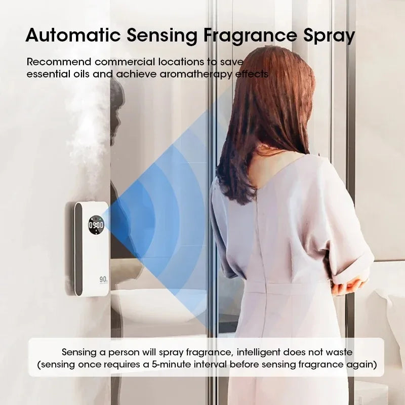 Essential Oil Diffuser | Rechargeable Automatic Sensor Aromatherapy Machine with Night Light
