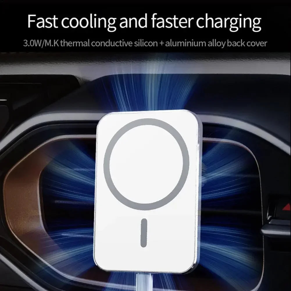 15W Magnetic Wireless Car Charger Mount | Air Vent Phone Holder for iPhone 12/13/14/15 Pro Max