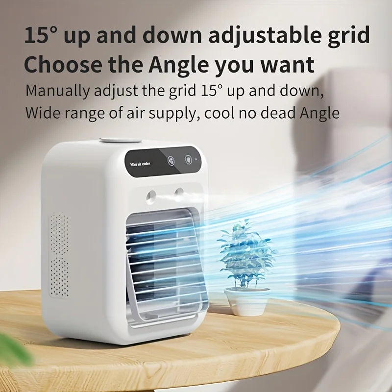 USB Desktop Mini Air Cooler Fan | Portable Personal Cooling Device with Water Tank & 1800mAh Battery
