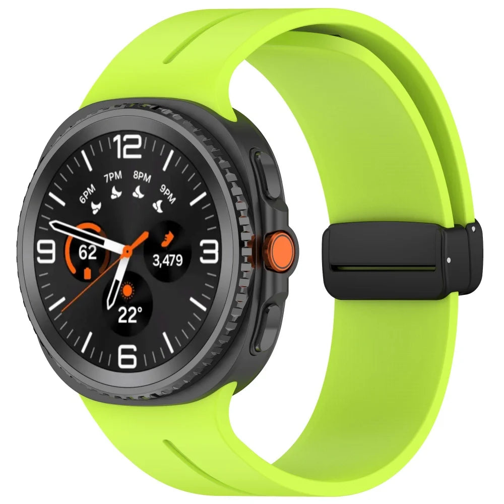 Samsung Galaxy Watch Magnetic Silicone Sport Band | Premium D-Buckle Strap for Galaxy Watch Series (40mm, 44mm, 46mm)